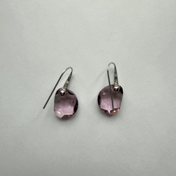 Swarovski Pink Crystal Earrings - Picture 4 of 8